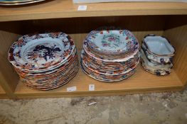 A quantity of ironstone china.