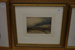 Copley Fielding, landscape with track and figures on a cart, watercolour, signed and dated 1934.