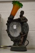 Decorative Art Nouveau style table lamp.