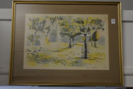 Edwin La Dell, Kings College Chapel, Cambridge, lithograph.