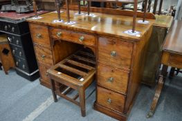 A 19th century mahogany pedestal dressing table or sideboard.