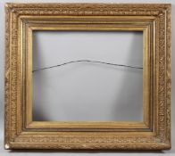 LARGE GILT PICTURE FRAME acanthus decorative border aperture 59 x 48.5cm 78 x 88cm overall