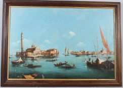CONTINENTAL SCHOOL View of harbour at Venice oil on board (a/f) 56 x 82.5cm