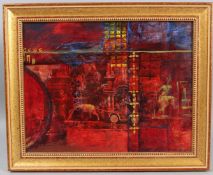 BRITISH SCHOOL (LATE 20TH CENTURY) Fantasy oil on canvas board signed indistinctly 28 x 35cm