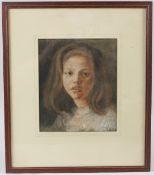 EDGAR ALBERT SLADE (1872-1963) Portrait of a girl pastel / chalk signed and dated 1907 New English