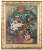 M NAMION (20TH CENTURY) Still life of mixed flowers in a vase oil on canvas signed 60 x 49cm