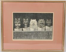 LOUIS WILLIAM WAIN (1860-1939) 'Our Local Glee Union' print 17 x 25.5cm image