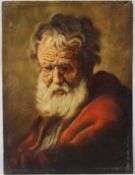 ATTRIBUTED TO JOHANNES THEUNS Bust portrait of a philosopher oil on oak panel unframed 24 x 18cm