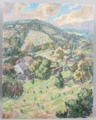 ENGLISH SCHOOL (20TH CENTURY) Landscape oil on board unframed 76.5 x 61cm