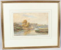 ARTHUR POWELL MAY (1824-1900) River landscape watercolour signed and dated '93 23 x 35cm