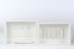 SIR EDUARDO PAOLOZZI (1924-2005) Greek pillars two plaster reliefs in glazed cases overall 40 x 32cm