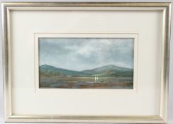 TONY HOLAHAN 'Connemara Bogland' pastel signed 16 x 30cm