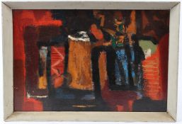 JAMES MACINTYRE (1926-2015) Abstract composition oil on board signed 29.5 x 45cm