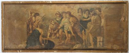 EUROPEAN SCHOOL (19TH CENTURY) Biblical scene of Joseph and his brothers at the well oil on