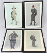 LESLIE WARD (SPY) King George V in naval uniform and three other Vanity Fair prints each 38 x