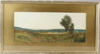 FREDERICK HINES (act.1875-1928) 'On the Surrey Hills near Wooton' watercolour signed