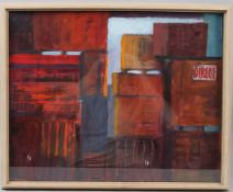 ENGLISH SCHOOL (LATE 20TH CENTURY) 'The Depot IV' acrylic on card inscribed on the backing board