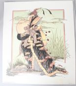 GRAHAM ILLINGWORTH (1953) 'Covert Glance' Pause for Thought' 'Mardi Gras' Three silkscreen prints