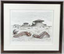 DAVID GENTLEMAN (b.1930) 'Orford Ness' colour lithograph 5/50 signed and titled in pencil 34 x