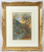 ENGLISH SCHOOL (EARLY 20TH CENTURY) Landscape with mountain stream watercolour 24 x 16.5cm
