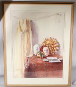 ROBBIE WRAITH (b.1952) Still life with Venetian masks watercolour and pencil signed and dated 1993