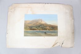 CARLO BOSSOLI (1815-1884) Prince Vorontsov's Palace in Alupka coloured lithographic print unframed