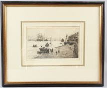 WILLIAM LIONEL WYLLIE (1851-1931) Sea Scouts at Old Portsmouth etching signed in pencil Portsmouth