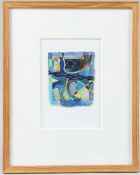 CONTEMPORARY SCHOOL Abstract composition watercolour indistinctly signed 10.5 x 9cm