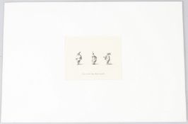 JACQUES CALLOT 'Lady seen from behind between two men' original 17th century etching extensively