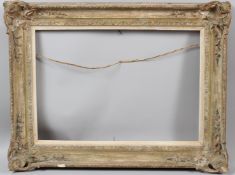 PICTURE FRAME with gilt and gesso decorative border aperture 38.5 x 56cm overall 55.5 x 73cm (a/f)