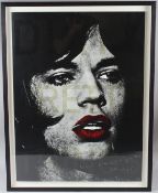 RUSSELL YOUNG (b.1959) Mick Jagger, Dirty Pretty Things screenprint 5/50 signed 81 x 61cm