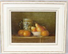 BOB ECKERSLEY 'Still Life with a Tankard' oil on board signed 24.5 x 33.5cm