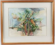 JAMES WINTERBOTTOM (1924-2005) 'Bouquet' watercolour signed Bankside Galley label 35 x 47cm