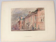 ALBERT EDWARD RICHARDSON 'Houses at York' watercolour signed with initials inscribed and dated