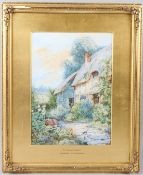 THERESA SYLVESTER STANNARD (1898-1947) 'In Granny's Garden' watercolour signed 36 x 26cm