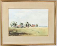 J C ECCLES 'Musterfield, Mickley, Ripon' watercolour signed 24 x 35cm