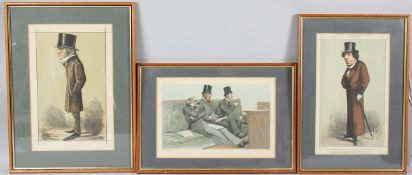 VANITY FAIR PRINTS 'Mr Gladstone in 1869' 'Babble, Birth and Brummagem' and another of Disraeli (3)