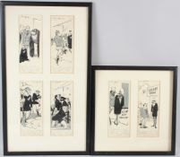 WILLIAM JON (1913-1992) Original cartoons on the New Zealand All Blacks and British Lions rugby,