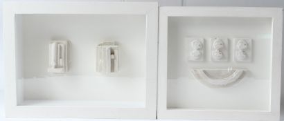 SIR EDUARDO PAOLOZZI (1924-2005) Elements two plaster reliefs in glazed cases overall 26 x 28cm