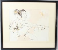 BERNARD DUFOUR (1922-2016) 'Ballerina' acrylic on canvas board signed 36.5 x 44.5cm