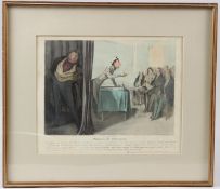HONORE DAUMIER 'Messieurs les actionanaires' original 19th century hand coloured lithograph