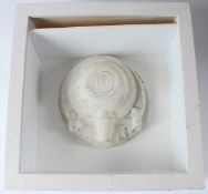 SIR EDUARDO PAOLOZZI (1924-2005) Circular form with McDonald's logo plaster relief in glazed case (
