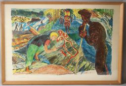 SVEN ERIXSON (SVEN X:et ERIXSON) 'Fornforskare' (archaeologist) lithograph signed in pencil and