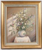 PAVEL VLASENKO 'Wild Flowers' oil on canvas signed 45 x 36.5cm