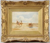 WILLIIAM JOSEPH JULIUS CAESAR BOND (1833-1926) Figures on a beach watercolour signed