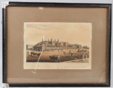 ROBERT HAVELL & SON 'View of the Tower of London and the Mint' early 19th century hand coloured