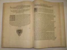 [FLORIDA] 17th c. text fragment, folio, later boards, pp. 3-108 of the third book Hist. Novi