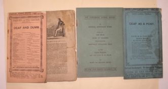 [DEAFNESS] small coll'n of pamphlet edition plays, reports etc., 19th & 20th c. (4).