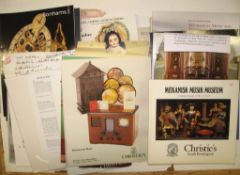 MECHANICAL MUSIC, A. W. J. G. O-H.'s coll'n of relevant AUCTION CATALOGUES, tear sheets etc. (Q).[