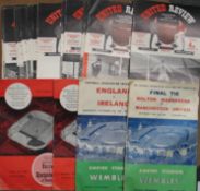 A collection of 1960's MANCHESTER UNITED football programmes, two with autographed covers (Q).